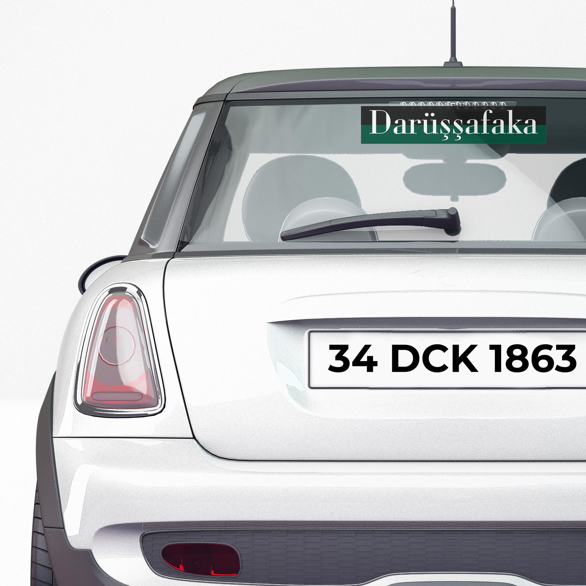 Darüşşafaka Araba Arka Cam Sticker  38 cm X 8 cm