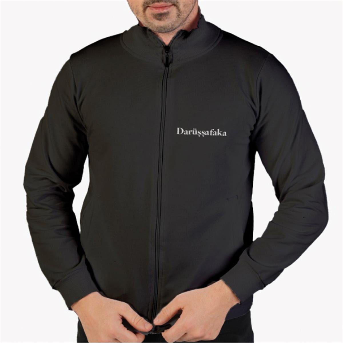 Darüşşafaka Baskılı Fermuarlı Unisex Sweatshirt