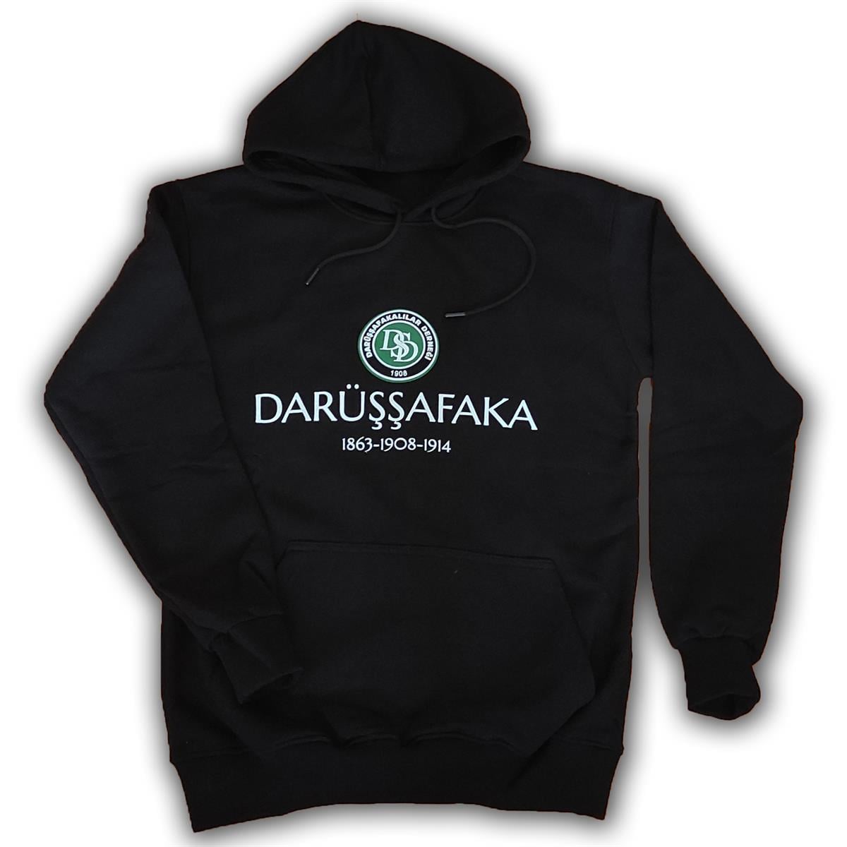 Darüşşafaka Lisesi Baskılı Üç İplik Şardonlu Hoodie Kapşonlu Sweatshirt