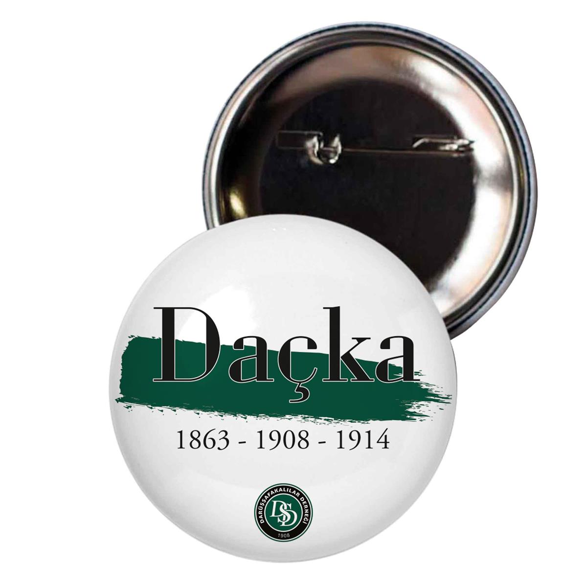 Darüşşafaka Üç Tarih Beyaz Baskılı İğneli Çanta Rozeti