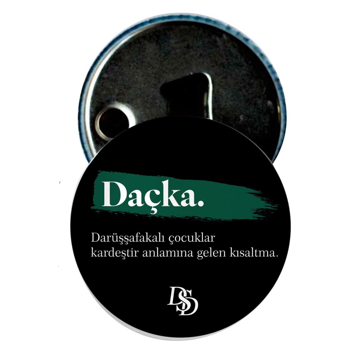 Darüşşafakalı Çocuklar Kardeştir Baskılı Siyah Buzdolabı Magnet Kapak Açacak
