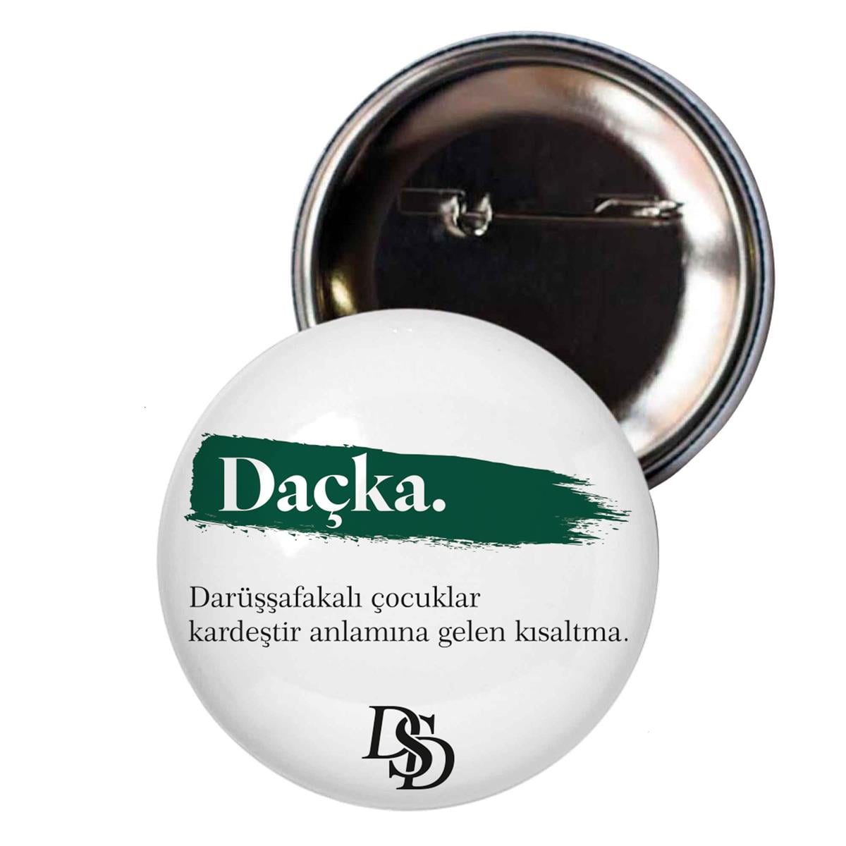 Darüşşafakalı Çocuklar Kardeştir Temalı Baskılı İğneli Çanta Rozeti