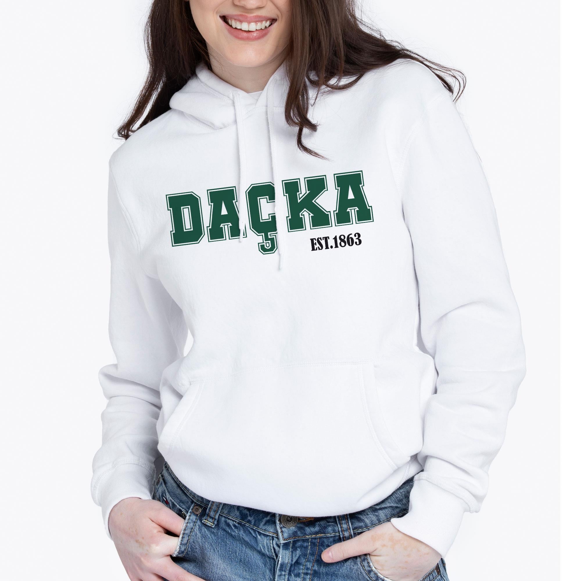 Kapüşonlu Hoodie Beyaz Daçka 1863
