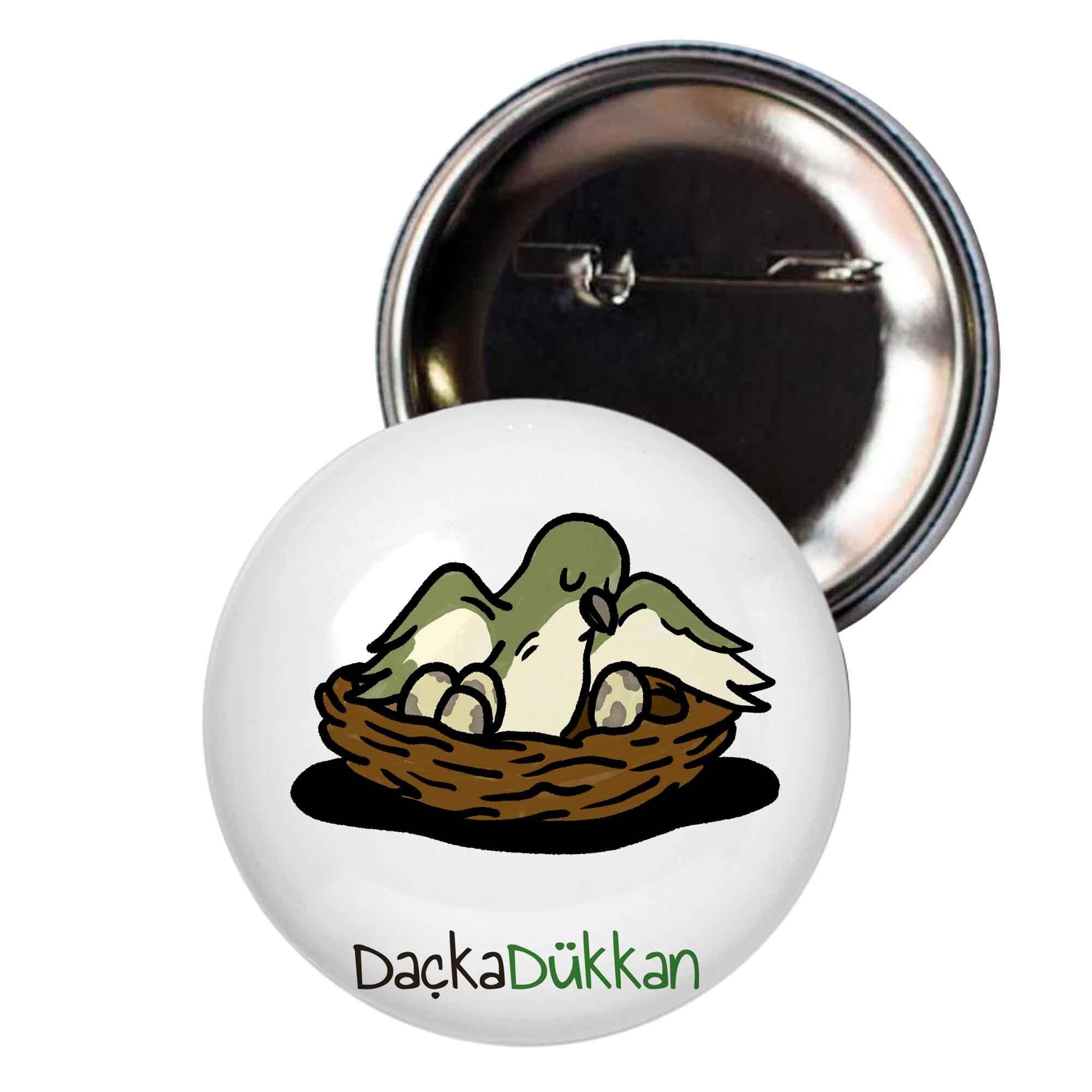 Kırlangıç İğneli Çanta Rozeti Yuva Sıcaklığı