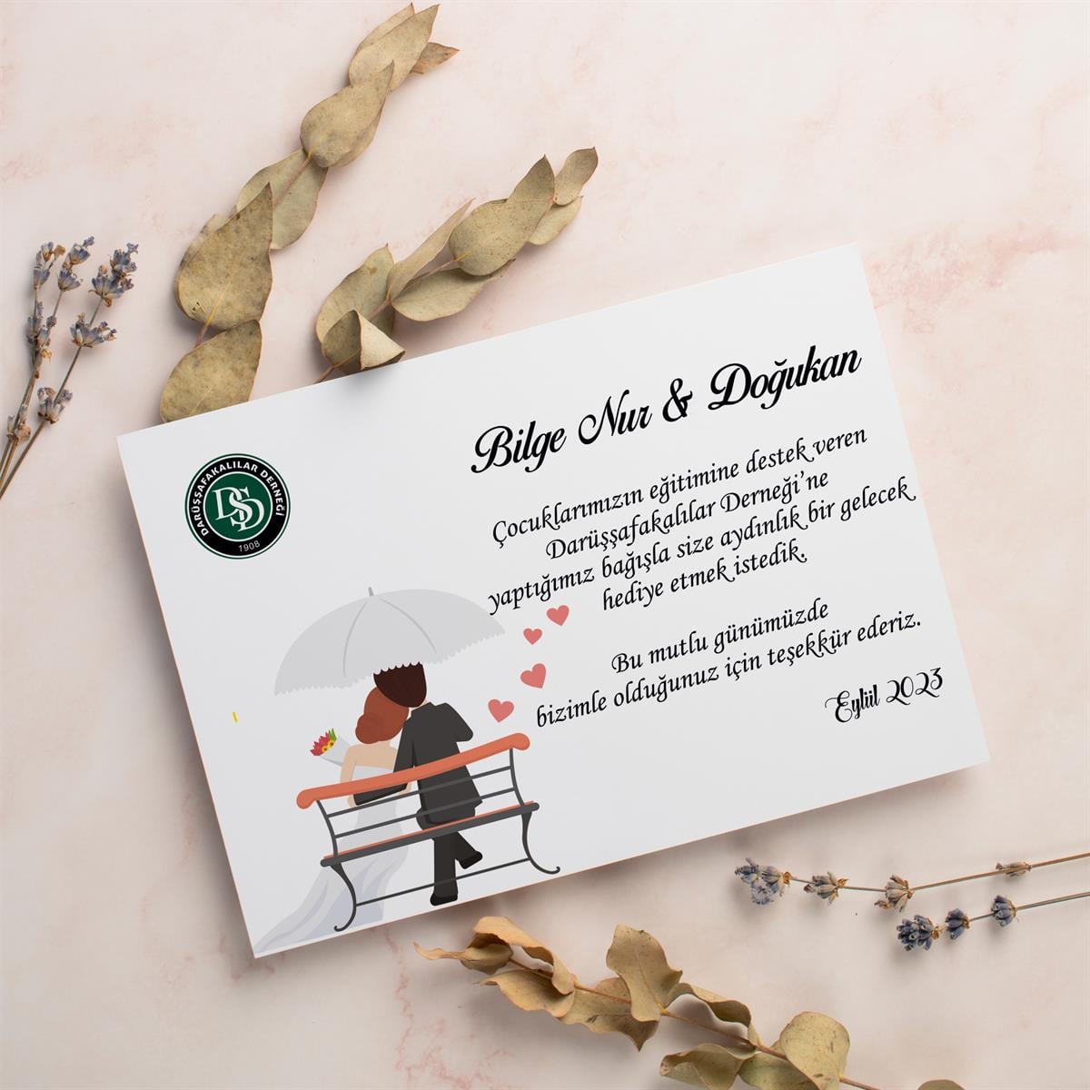 Nikah Kartı Gelin Damat