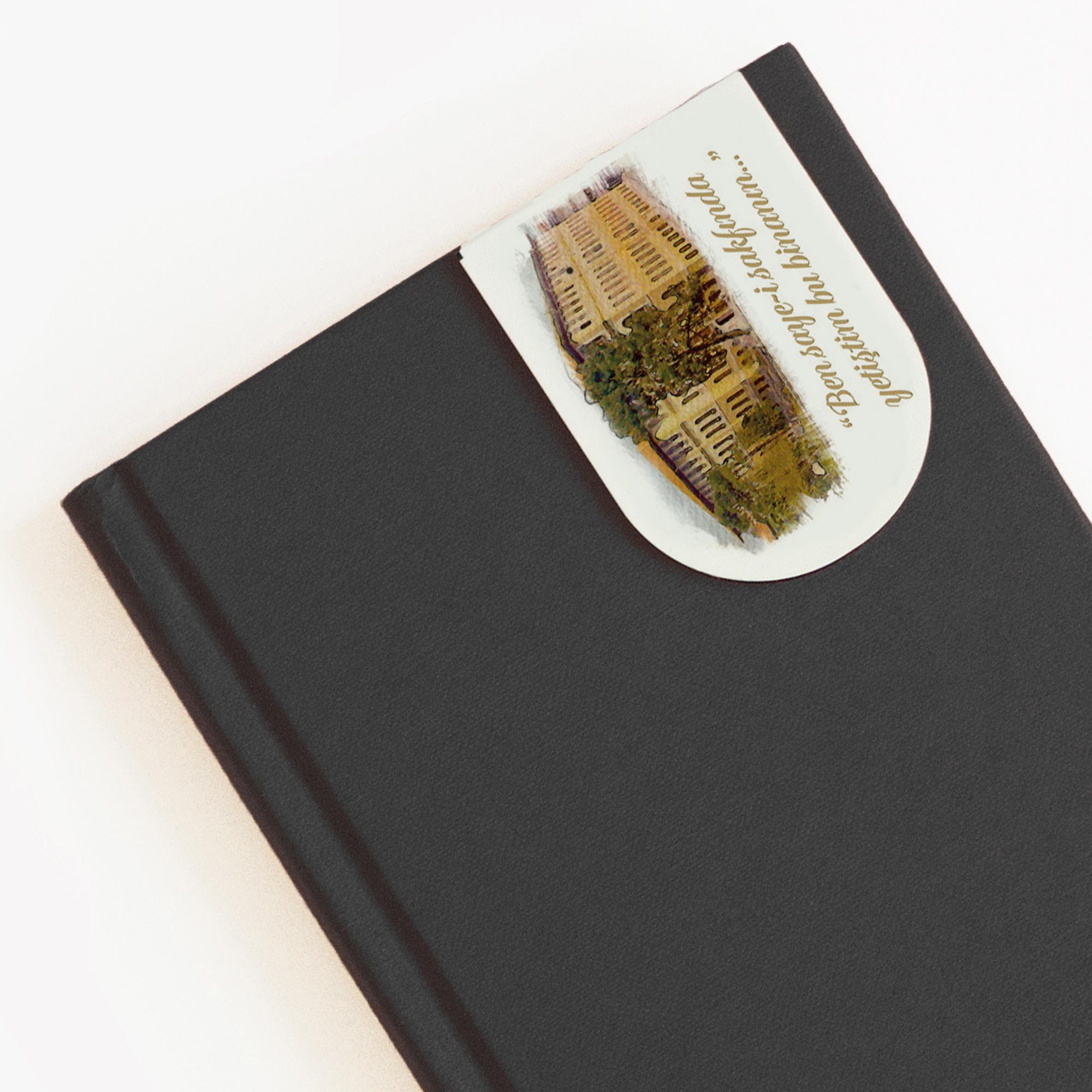 Tarihi Bina Baskılı Magnetli Metal Kitap Ayraç
