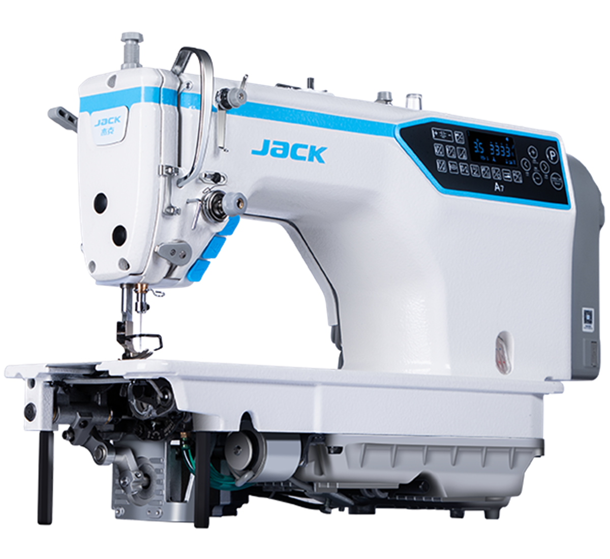 JACK A7-H Düz Makine Kot Tipi  Kısa İplik Kesicili