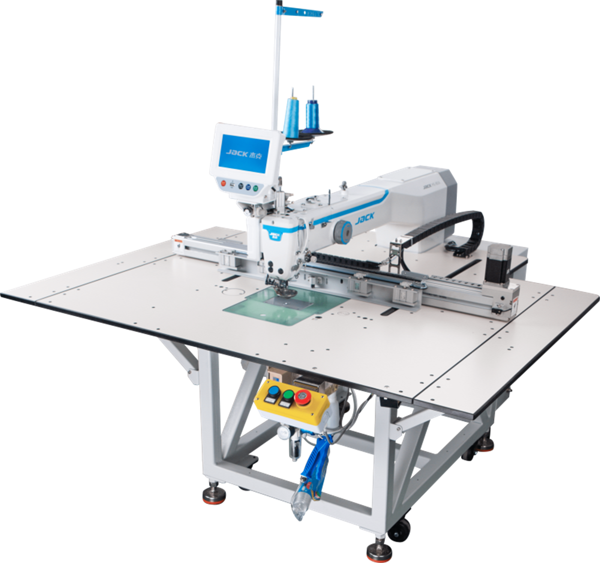 JACK MG-80AP-55TSYX Lazer Kescili Şekil Dikiş Makinesi (Şablon İşleme) 