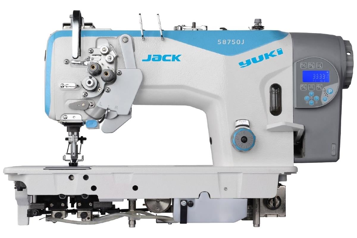 JACKJK-58750J-405E Çift İğne Büyük Çağanoz İplik Kesicili İptalli Dik Bıçak