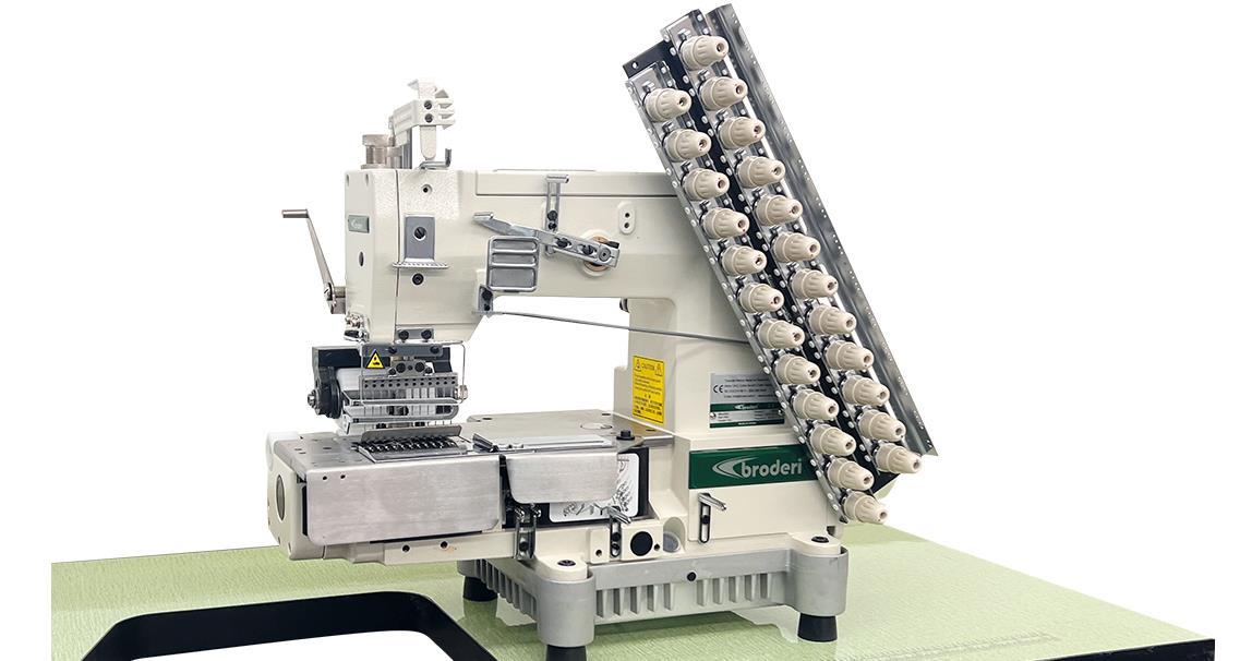 Broderi BD-008-06064P 6 İğne Mekanik Lastik Şerit Makinası Direct Motor