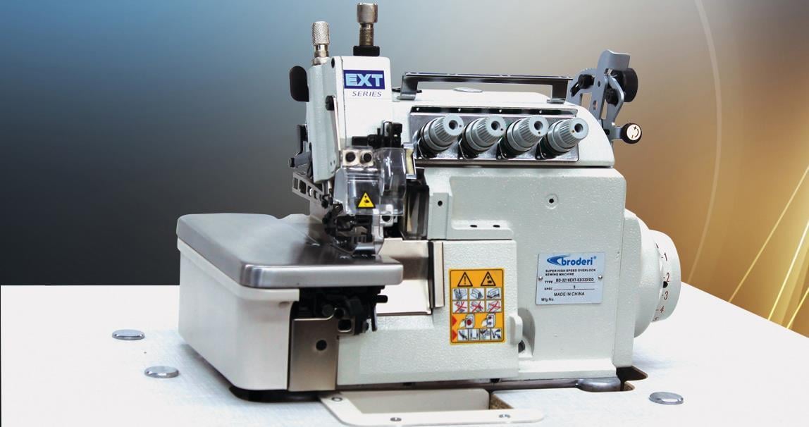 BRODERİ BD-3216EXT-435 5 İplik Alt-Üst Transportlu Kot Overlok Makinası (Direct Drive)