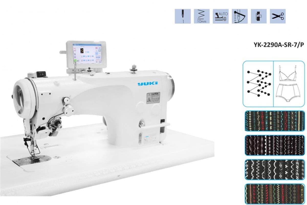 YUKİ YK-2290A-SR-7/P Zikzak Makinesi Atlar ve Diker İplik Kesicili Piko
