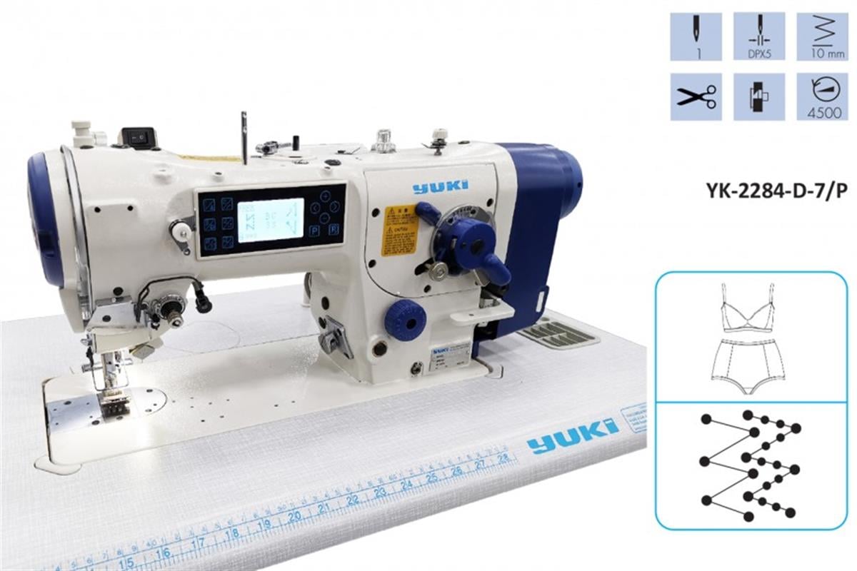 YUKİ YK-2684-D-7/P Zikzak Makinesi Atlar ve Diker İplik Kesicili