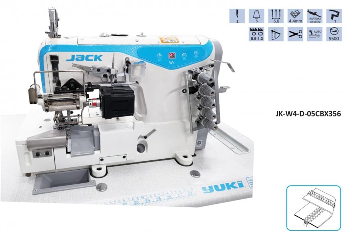 W4-D-05CBX356 Sağdan Bıçaklı Bayan Kilot Reçme Elektronik Merdaneli