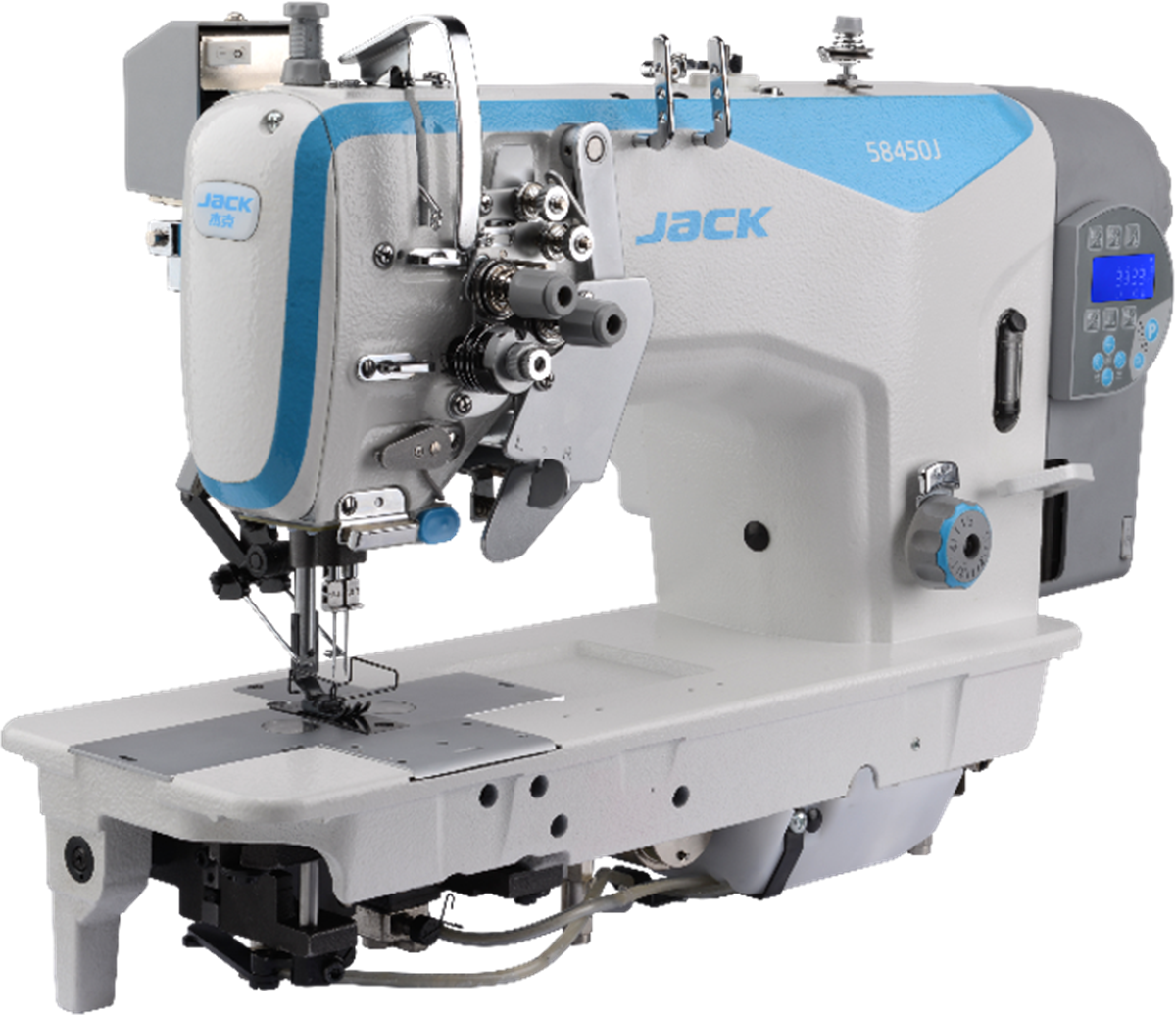 JACK JK-58450J-403E Çift İğne Küçük Çağanoz İplik Kesicili İptalli Dik Bıçak
