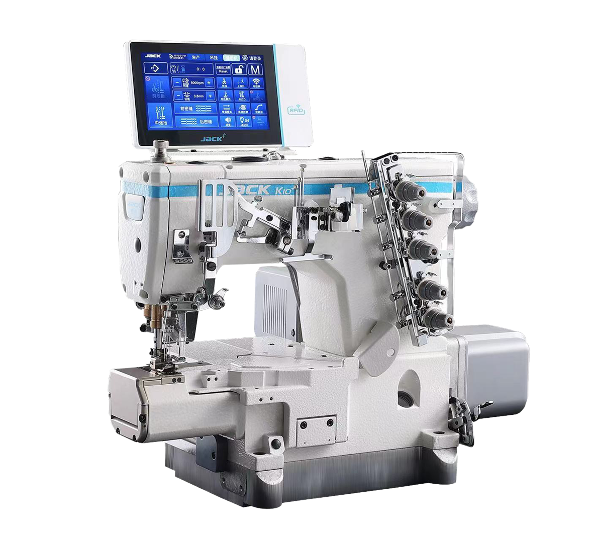 JACK K10+ Dokunmatik Ekran  Regulalı Reçme Makinesi İplik Kesicili Havalı