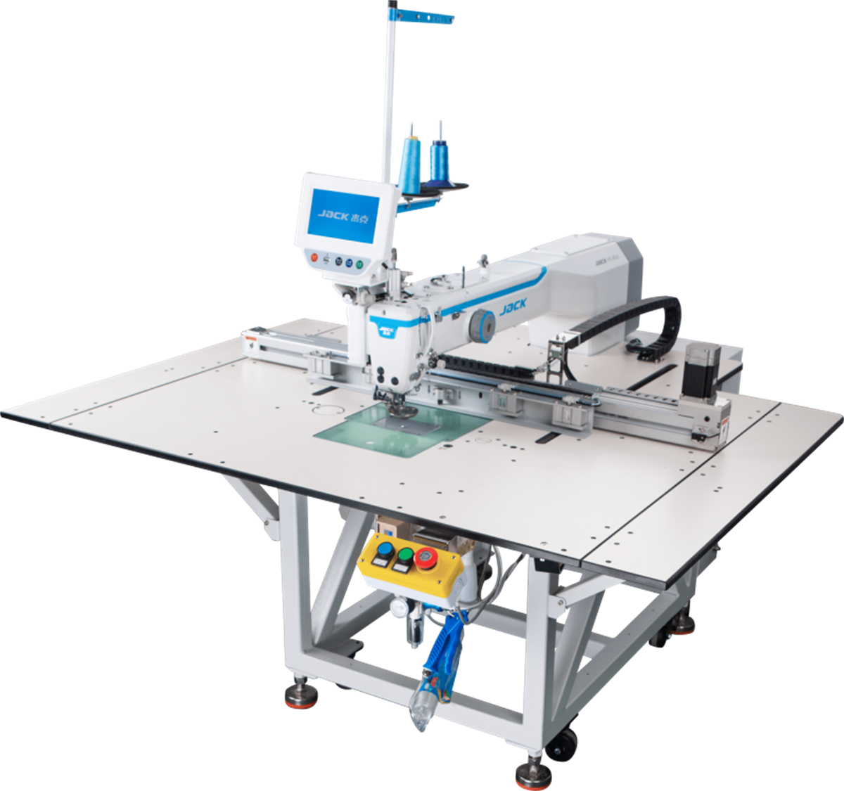 JACK MG-80AP-55TSYX Lazer Kescili Şekil Dikiş Makinesi (Şablon İşleme) 