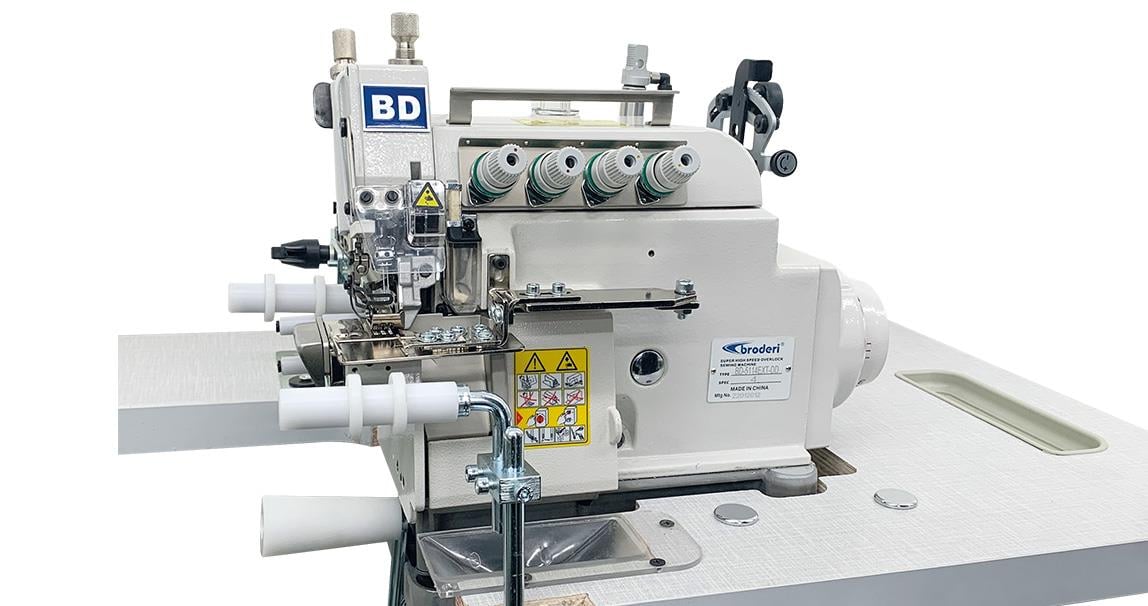 BRODERİ BD-5114-EXT/Y 4 İplik Transportlu Burunlu Yaka Takma Overloğu