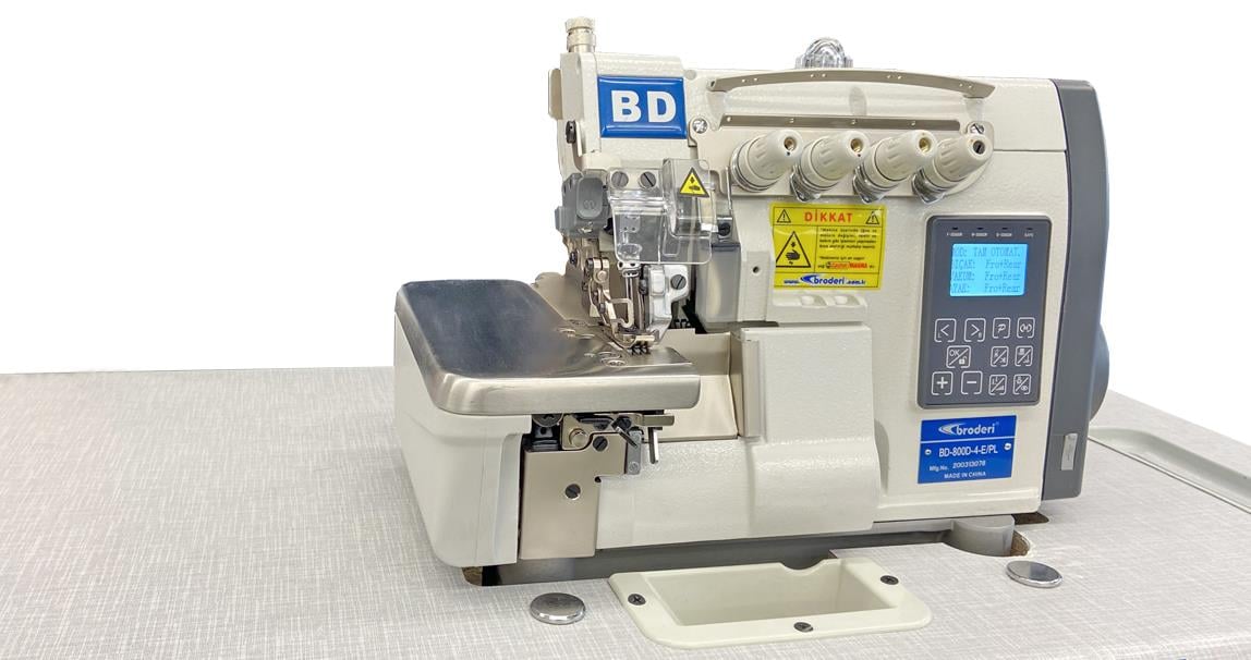 BRODERİ BD-800D-4-E/PL 4 İp Elektrikli Akıllı Overlok