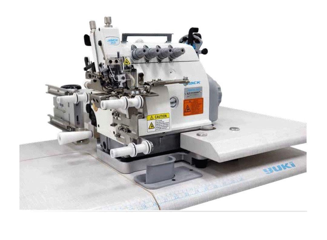JACK JK-797TDI-451 4 İplik Kes. Overlok Makinesi Transportlu Ribana ve Yaka Takma