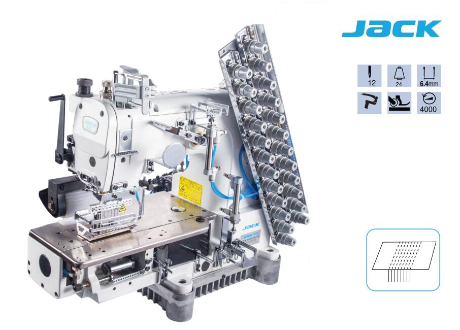 JACK JK-8009VCDII-12064P/UTL 10 İğne Zincir Dikiş Makinesi Burunlu