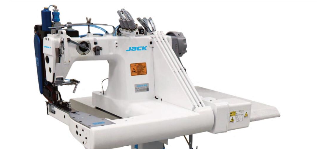 JACK JK-T9270D-12Q-PL 2 İğne Zincir Dikiş Kollu Makinesi (4.8 mm) Gömlek Çifli Merdaneli