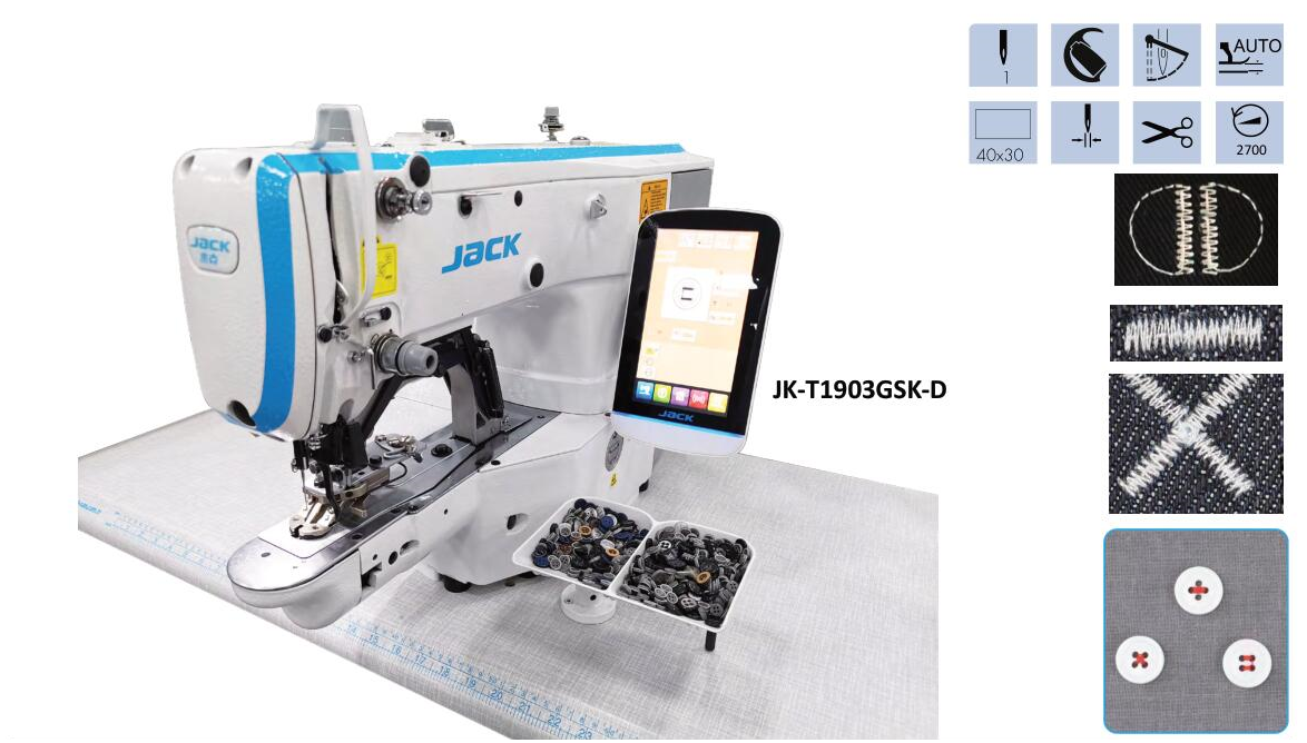 JACK Punteriz ve Düğme Makinesi +Şekil Dikiş (İşleme) 40X30