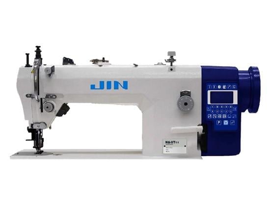 JİN Direct Drive, Tek İğne, İplik Kesmeli, Alt-Üst Çift Pabuç Transportlu, Büyük Çağanozlu Kilit Dikiş Makinesi