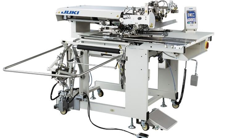 JUKİ Elektronik, İptalli, Verev Cep Fleto Dikiş Otomatı. Vakum Üniteli, İstiflemeli, 12mm (Vakum motoru dahil)
