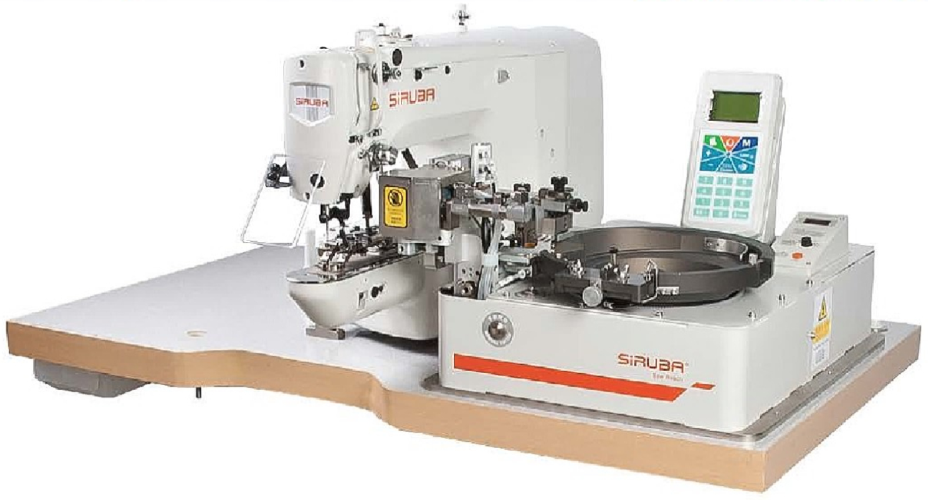 SİRUBA ASP-ABF100J Otomatik Düğme Beslemeli Kovalı Kilit Dikiş Düğme Dikme Otomatı