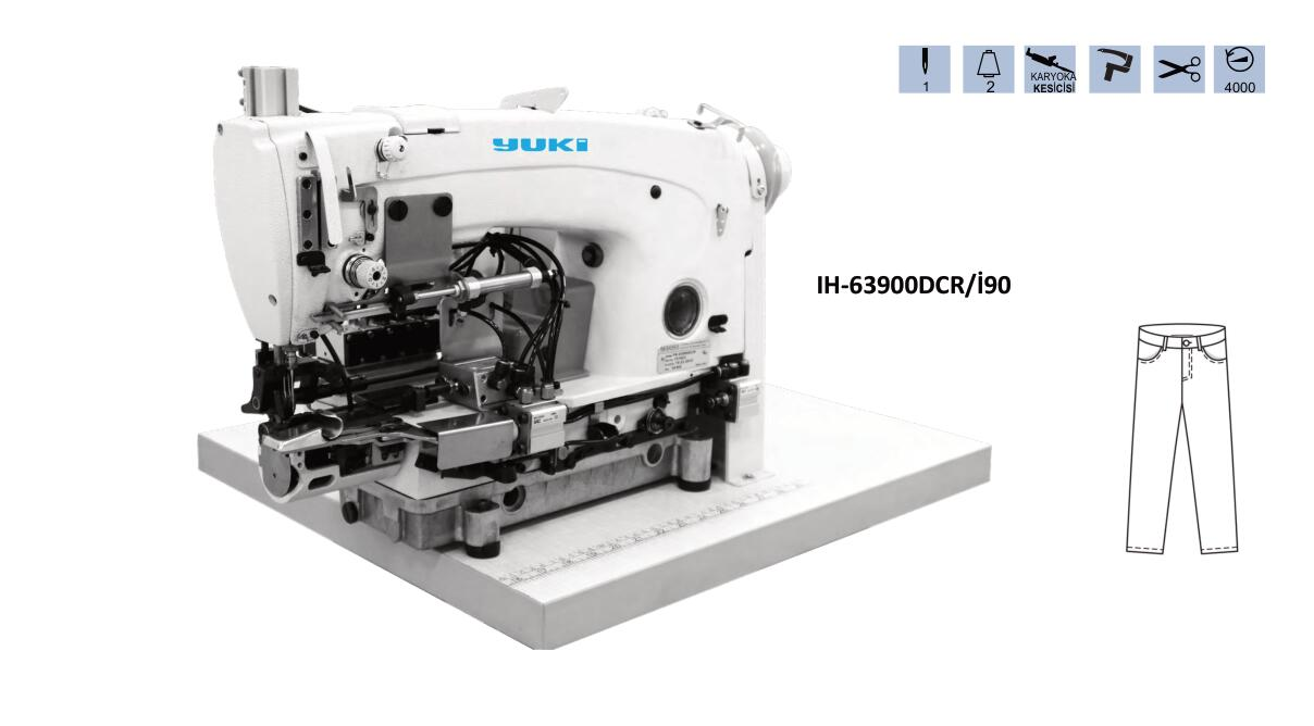 yukiさま YUKİ Kot Paça Kıvırma Silindir Yatak Zincir Dikiş İplik Kesicili