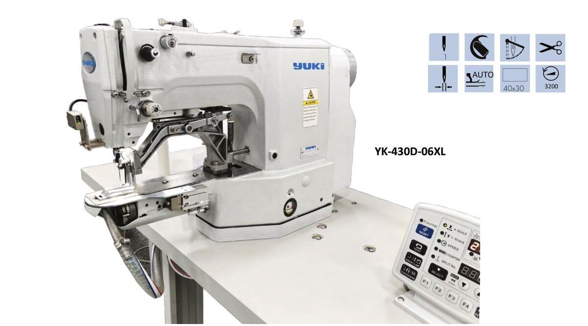 YUKİ Lok Ucu Puntrızi Dikiş Makinası ， 30X40mm