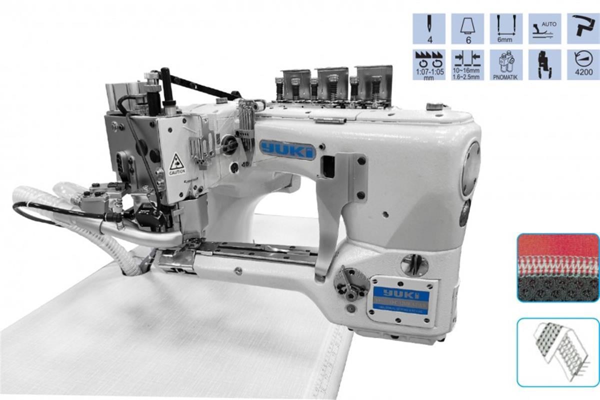 YUKİ YK-62GD-C-12MR/AT/AW Lok Makinesi İplik Kesicili