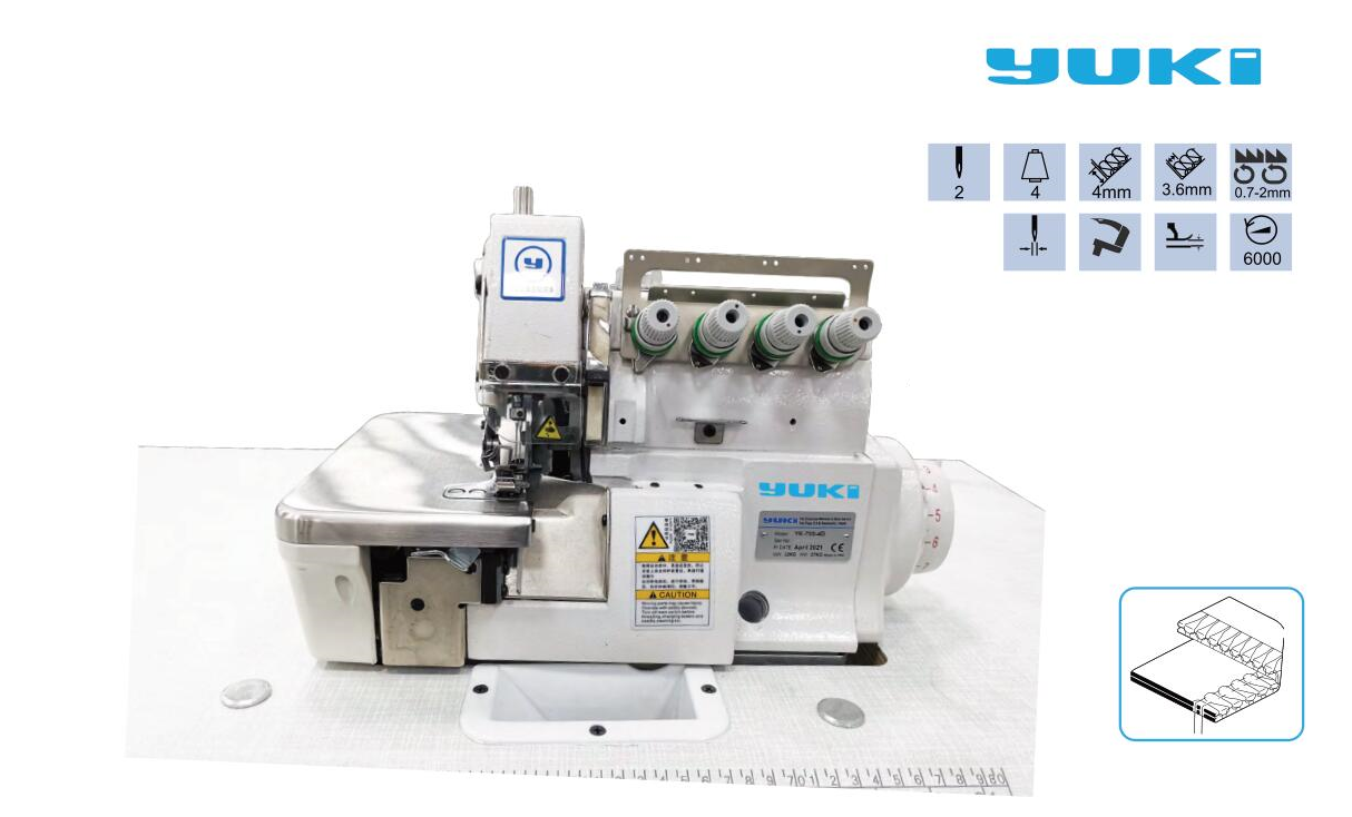 YUKİ YK-700-D4 4 İplik Overlok Makinesi