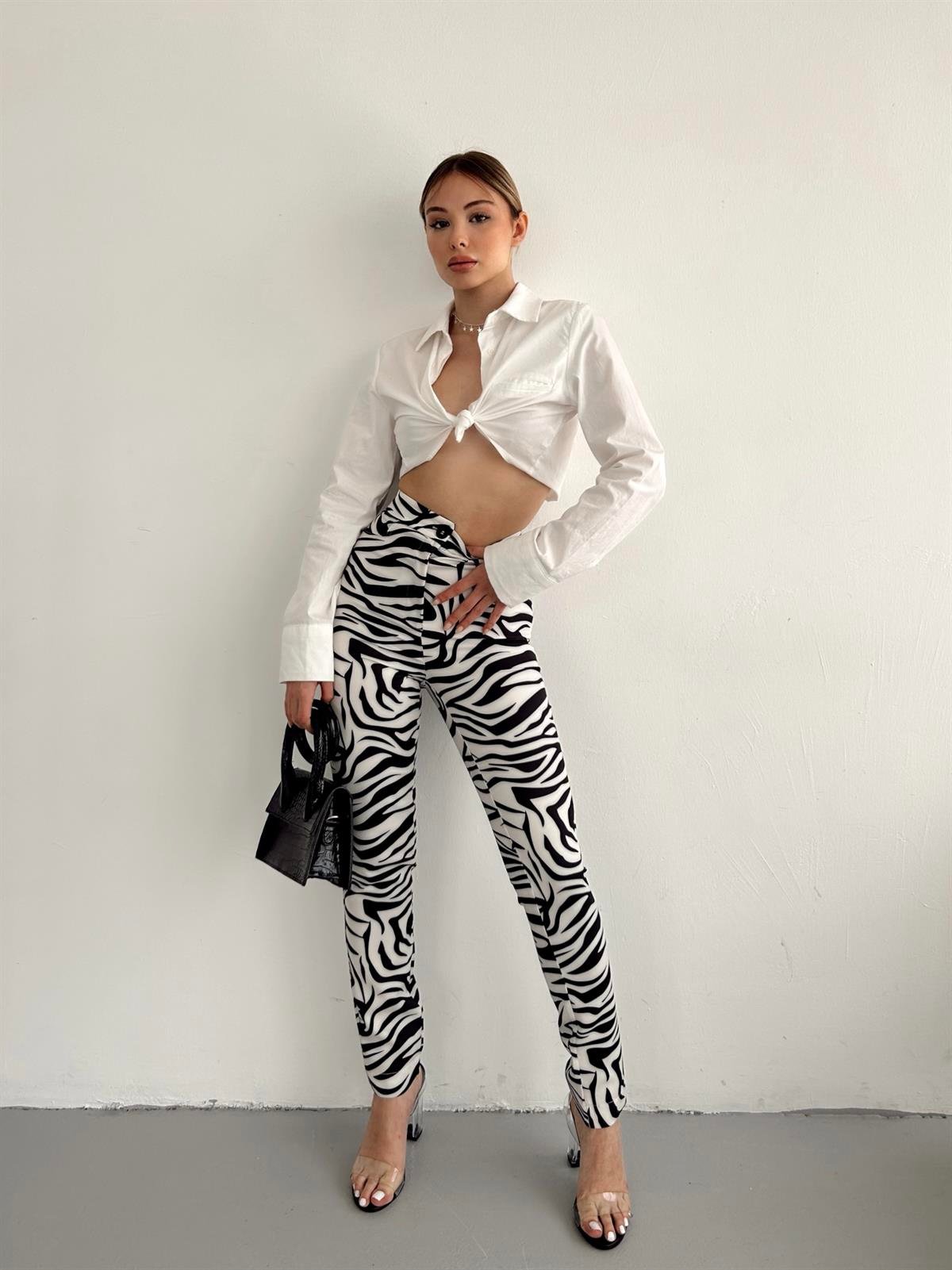 Zebra Desenli Pantolon