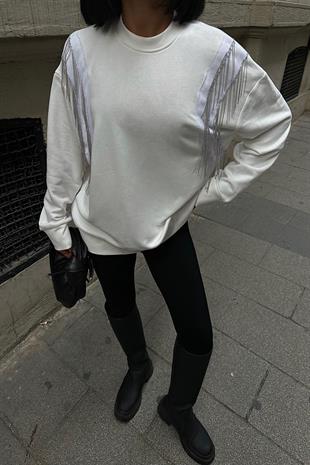 Angelina Metalize Sarkaçlı Sweatshirt 8048 -08 R3-B-K3