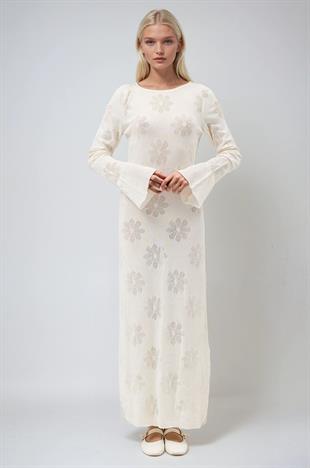 Belen Çiçek Desenli Maxi Boy Elbise 2793 R2-J-K2