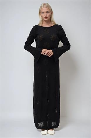 Belen Çiçek Desenli Maxi Boy Elbise 2793 R2-J-K2
