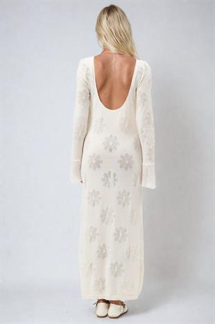 Belen Çiçek Desenli Maxi Boy Elbise 2793 R2-J-K2