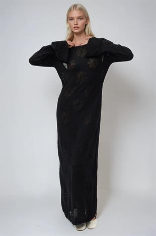 Belen Çiçek Desenli Maxi Boy Elbise 2793 R2-J-K2