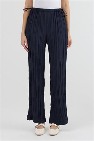 Beli Büzgü Detaylı  Rahat Pantolon   0128