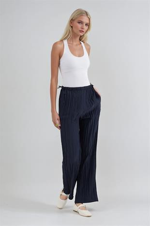 Beli Büzgü Detaylı  Rahat Pantolon   0128