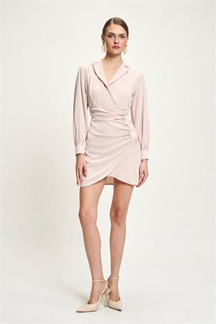 Beli Drapeli Kruvaze Elbise 2926 R4-I-K2