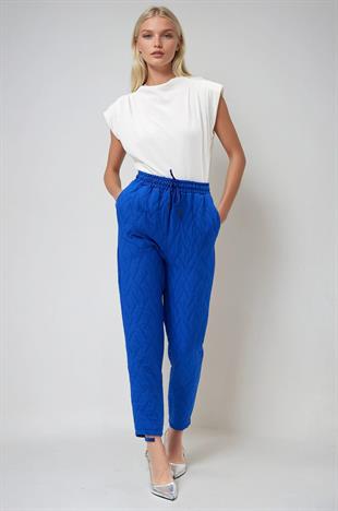 Beli Lastikli ve Desenli Havuç Pantolon 0095 R4-K-K3