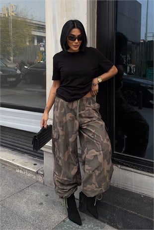 Cargo Fit Kamuflaj Pantolon   0157