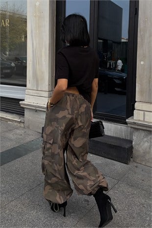 Cargo Fit Kamuflaj Pantolon   0157