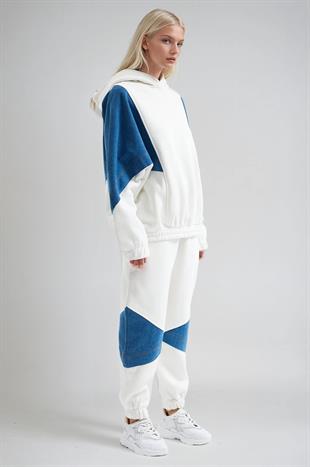 Denim Garnili Kapüşonlu Takım  10305