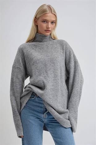 Dik Yaka Triko Oversize Kazak 1413