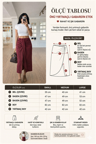 Drape Detaylı Anvelop Etek 4089