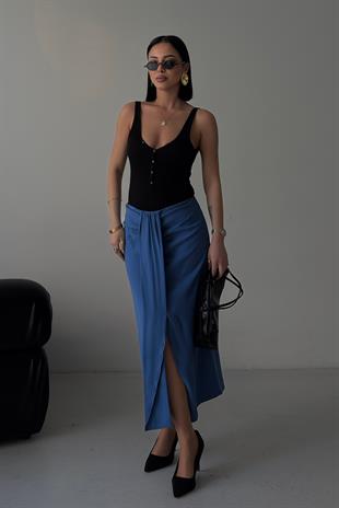Drape Detaylı Anvelop Etek 4089